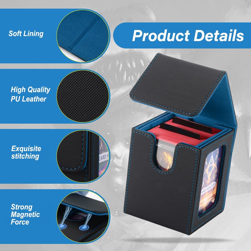 MTG Deck Box, Double Display Window MTG, Commander Deck Box Fits 120+ Single ...