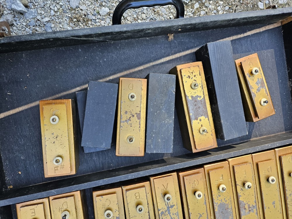 Vintage Xylophone Note Blocks Musical Instrument