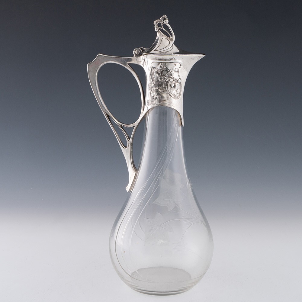WMF Claret Jug with Silver Plated Mount c1905