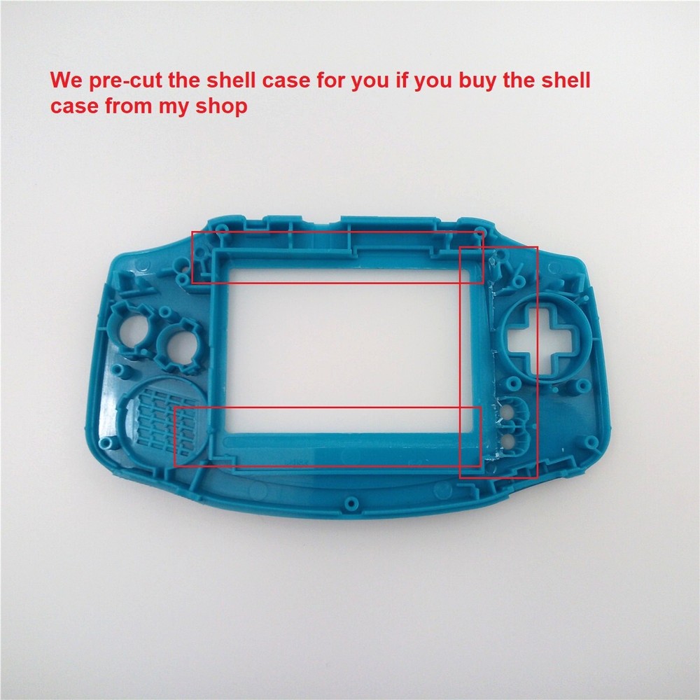 V2 IPS Backlight Backlit LCD For Game Boy Advance GBA and Pre-cut Shell Case