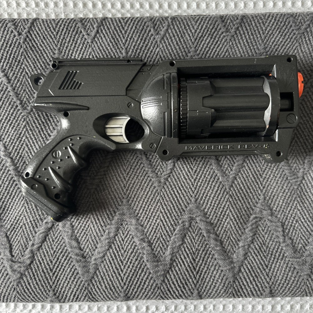 Nerf N-Strike Maverick REV-6 Blaster Custom Painted Black