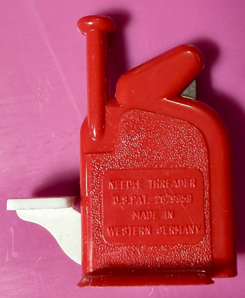 Witch Automatic Needle Threader: vintage sewing gadget w/ box & instructions