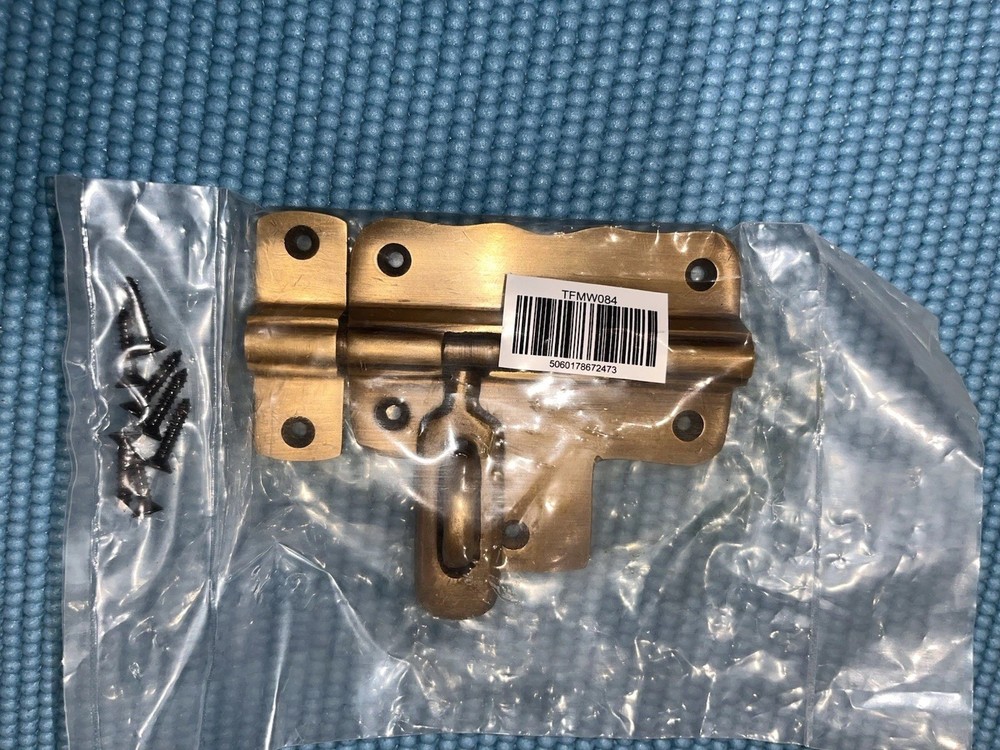 Brass bolt lock with padlock catch