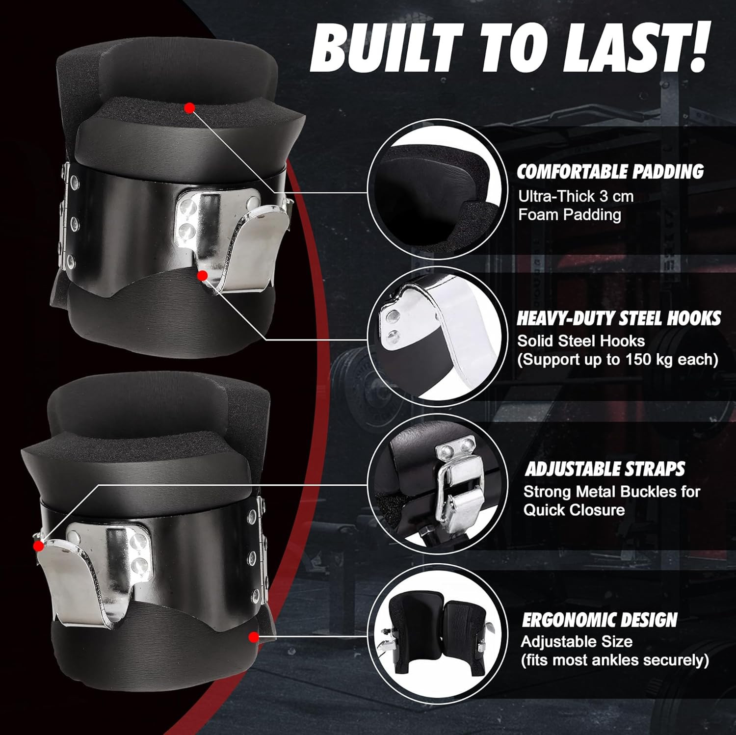 Gravity Boots with Safety Lock, Inversion Boots for Gravity Fitness Training (Pa