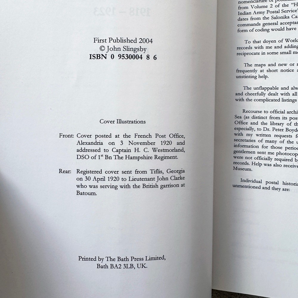 Slingsby Black Sea Postal History 1918 1923 Tarn Assoc Signed Letter Tarn Copy