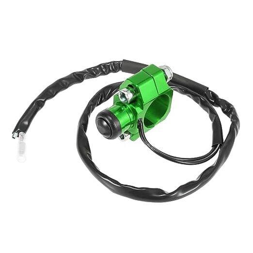 Universal Engine Start Stop Switch Button with Green Mounting Backplate green