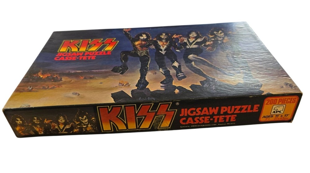Vintage 1977 Kiss Jigsaw Puzzle Casse-tete Destroyer Album 1970s Missing Piece