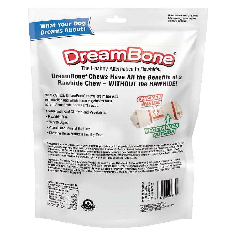 Chicken Flavored Rawhide-Free Dog Chews, Small, 22 oz. (12 Count)