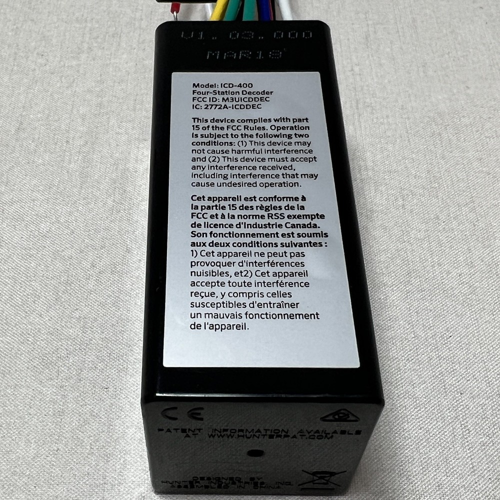 Hunter ICD-400 Four Station Decoder w Integrated Surge Protection 03/2018