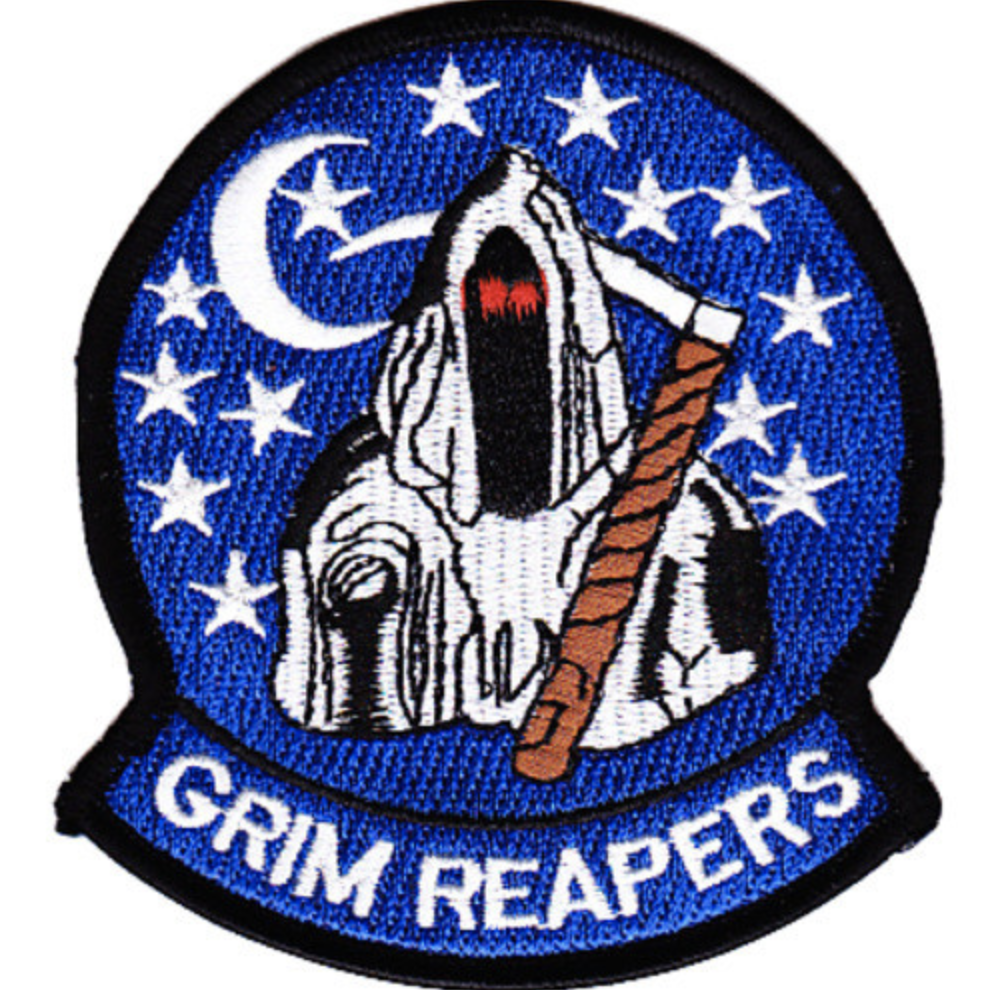 4" ARMY VF-101 FIGHTER SQUADRON GRIM REAPERS EMBROIDERED PATCH