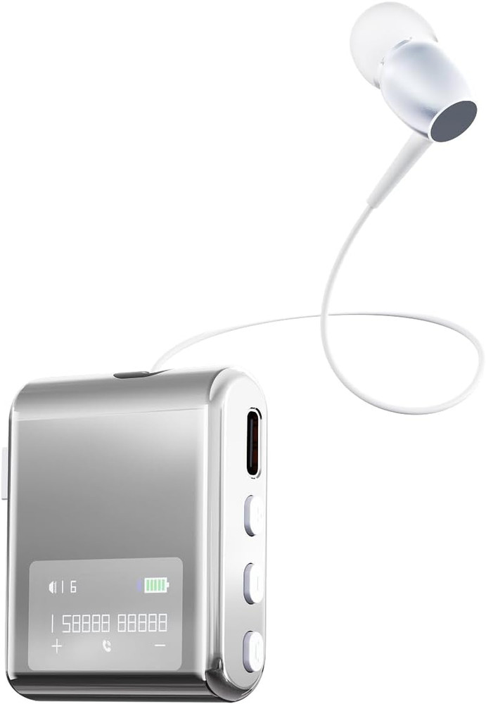 K89 Wireless Business Bluetooth Headset with LCD Display, Retractable Single Ear