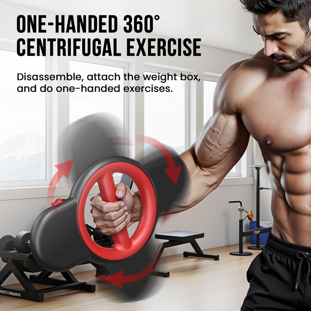 Funray Rotator Burn Machine, 3-in-1 Multi-Functional Arm Exerciser: Red-black