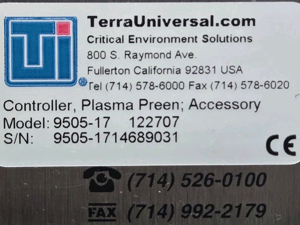 Terra Universal Plasma-Preen Controller 9505-17