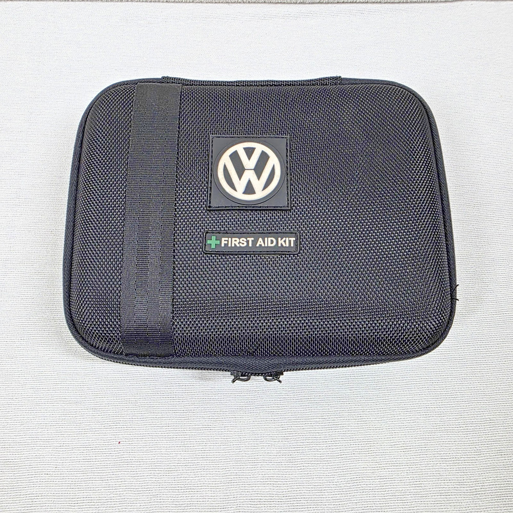 VW Volkswagen First Aid Kit Case, Zippered Hard Case, Empty