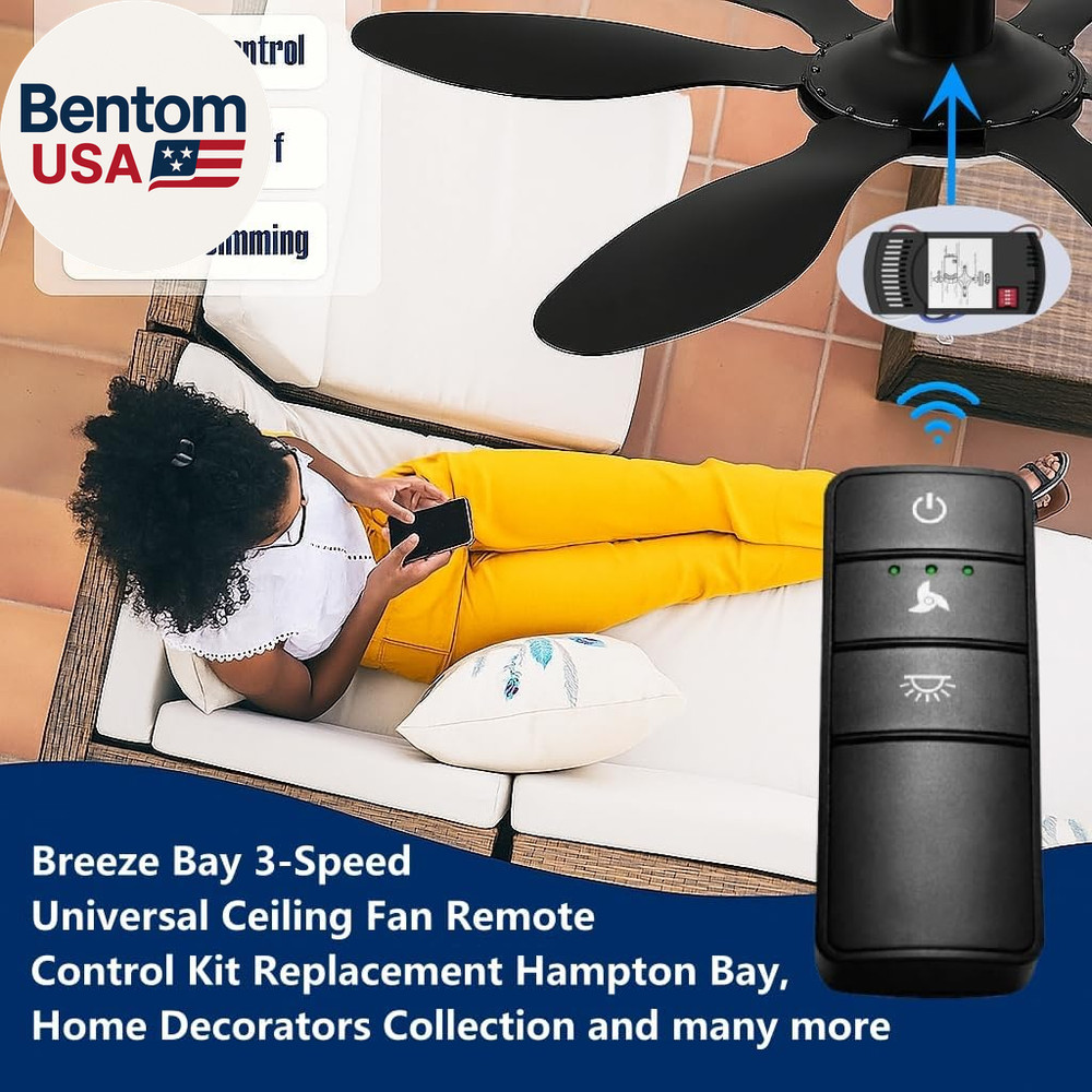 Universal Ceiling Fan Remote Control Kit Replacement Hampton Bay Fan Remote KUJC