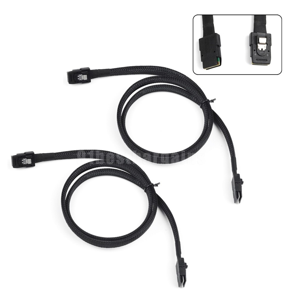 2Pcs SFF-8087 to SFF-8087 Internal Mini SAS 36Pin Server Hard Disk RAID Cable 1m