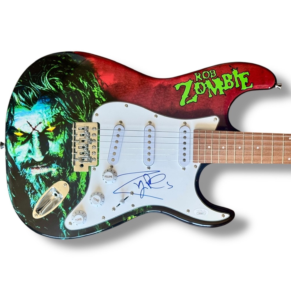 Rob Zombie Signed Guitar Custom Graphics JSA COA Hellbilly Deluxe