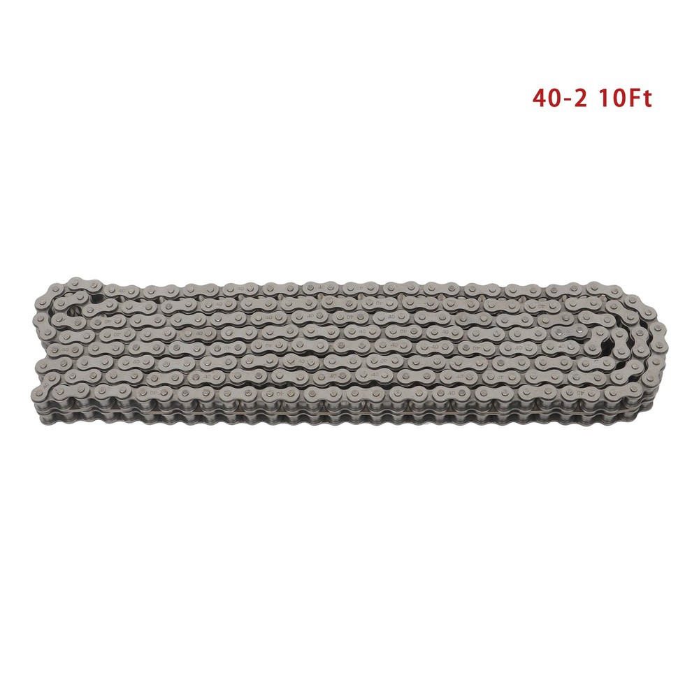 #40-2 Duplex Roller Chain 10 Ft Double Strand with 2 Connecting Links