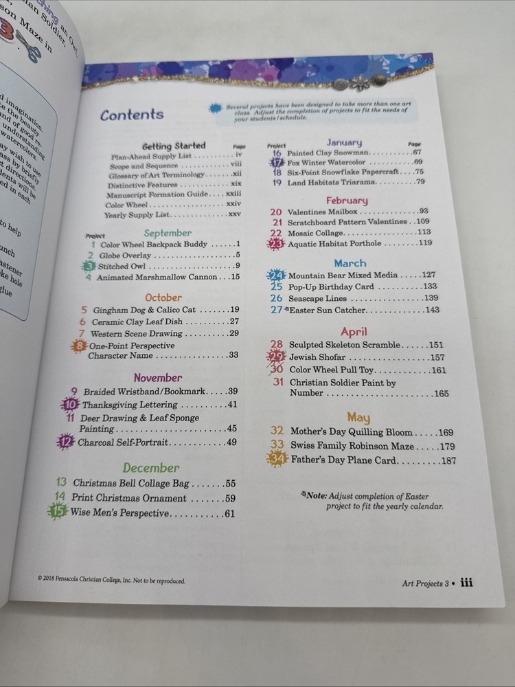 Abeka Art Projects 3 Student Workbook (5th Edition) 3rd Grade