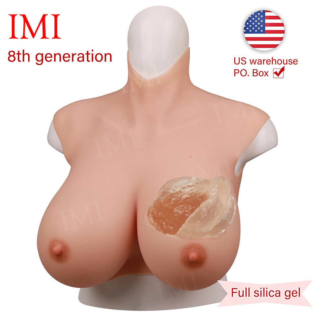 Realistic Silicone Breast Forms B-K Cup Fake Boobs Breastplate for Crossdresser