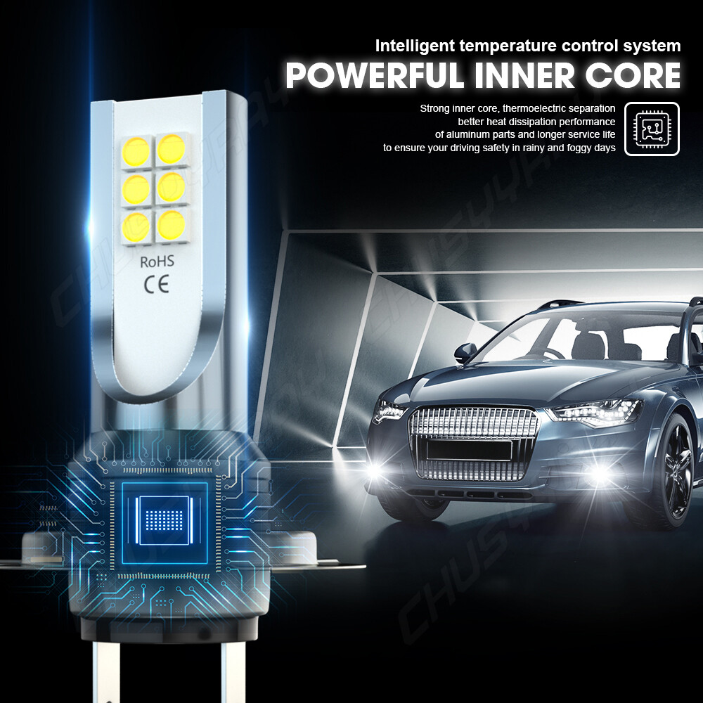 For Honda CBR600RR 2007-2020 - 2x H7 White 6000K LED Headlight Bulbs Upgrade Kit