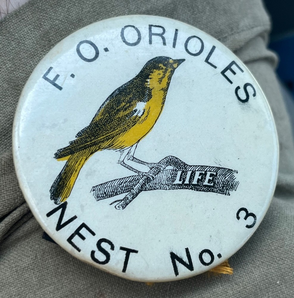 F.O.  Orioles Nest #3 Large Pinback