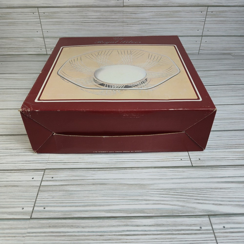 Vintage Silver Plated Bread Fruit Basket Beautiful Silver Plated Wire