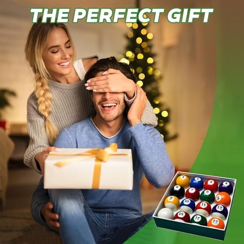 Billiard Balls Set 2-1/4" Regulation Size Pool Table Balls for Replacement (16