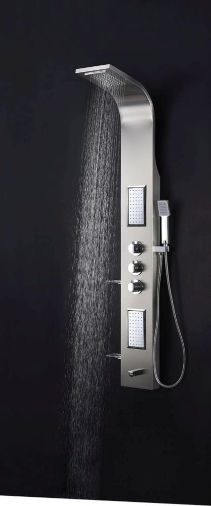 Anzzi SP-AZ042 Field 63" Thermostatic Shower Panel - Silver