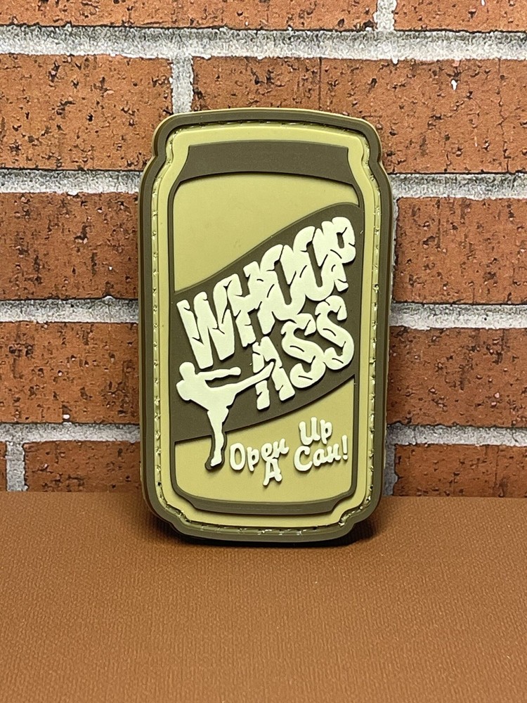 PVC Tactical Patch - Tactical Morale Whoop Ass Patch - Gun Open A Can Patch