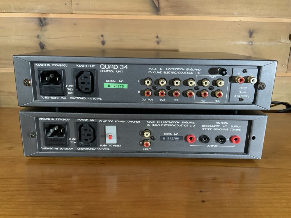 Quad 34 Pre Amplifier, Quad 306 Power Amplifier