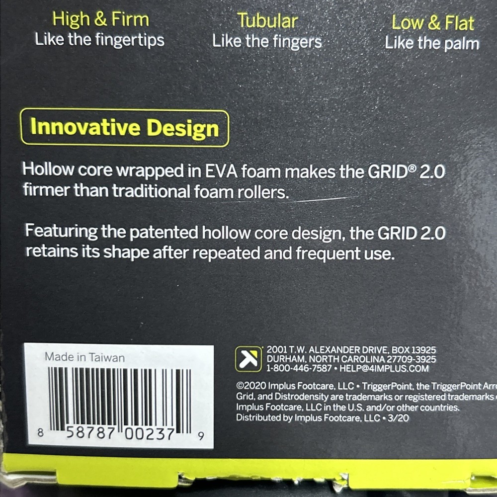 TRIGGERPOINT Performance Therapy Grid Patented Multi-Density Foam Massage Roller