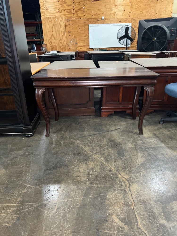 Havertys Dark Wood Desk with Pull out Drawer