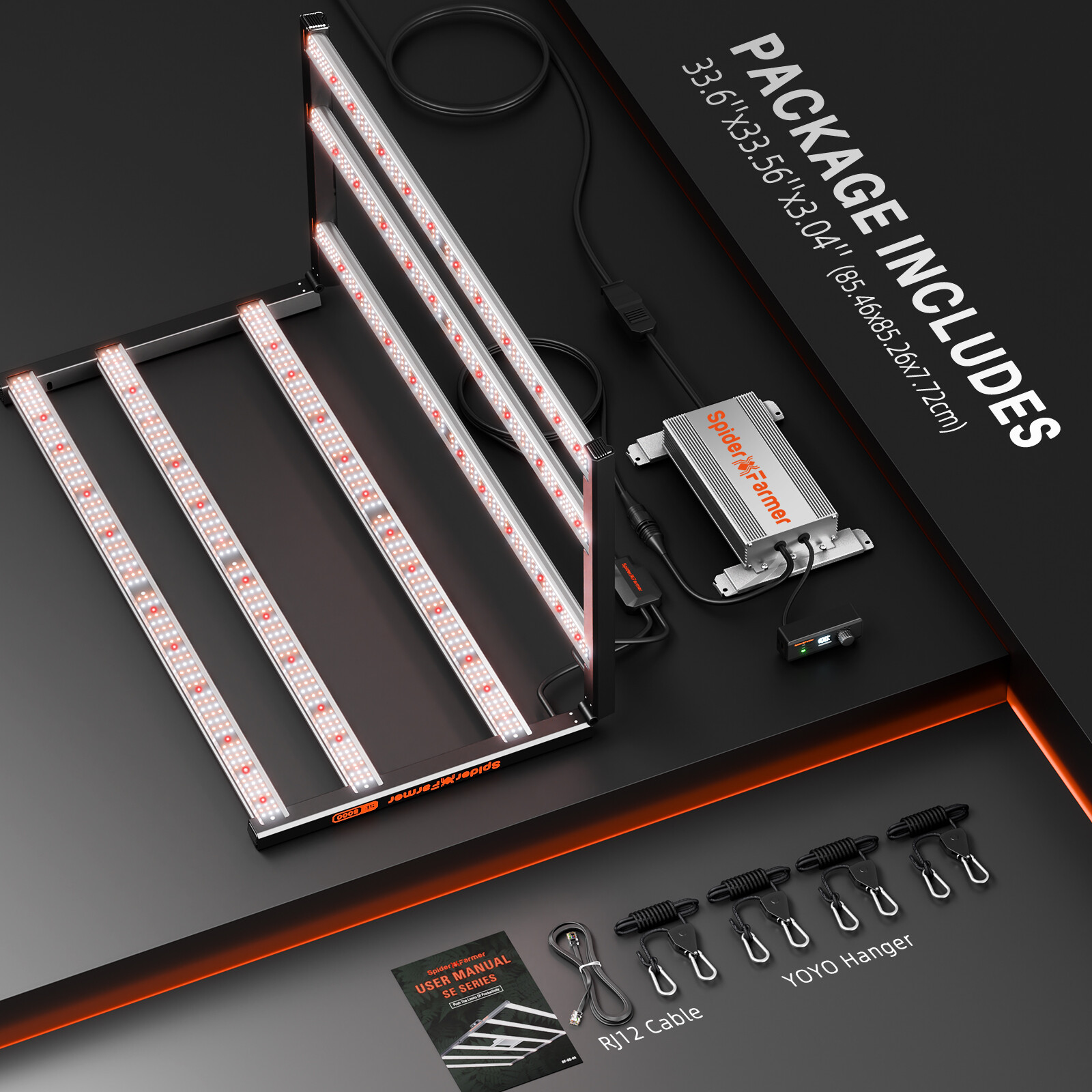 Spider Farmer SE5000 Full Spectrum LED Bar Grow Light, New