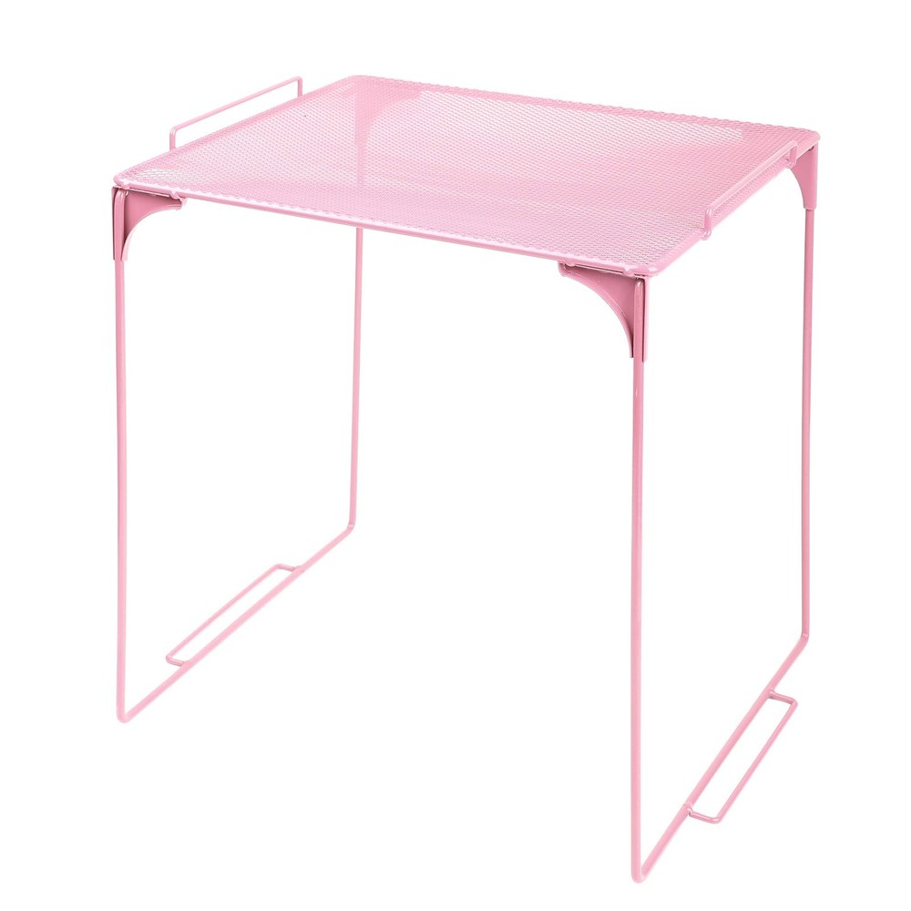 AUECOOME Stackable Locker Organizer Shelf for School Office Home - Light Pink