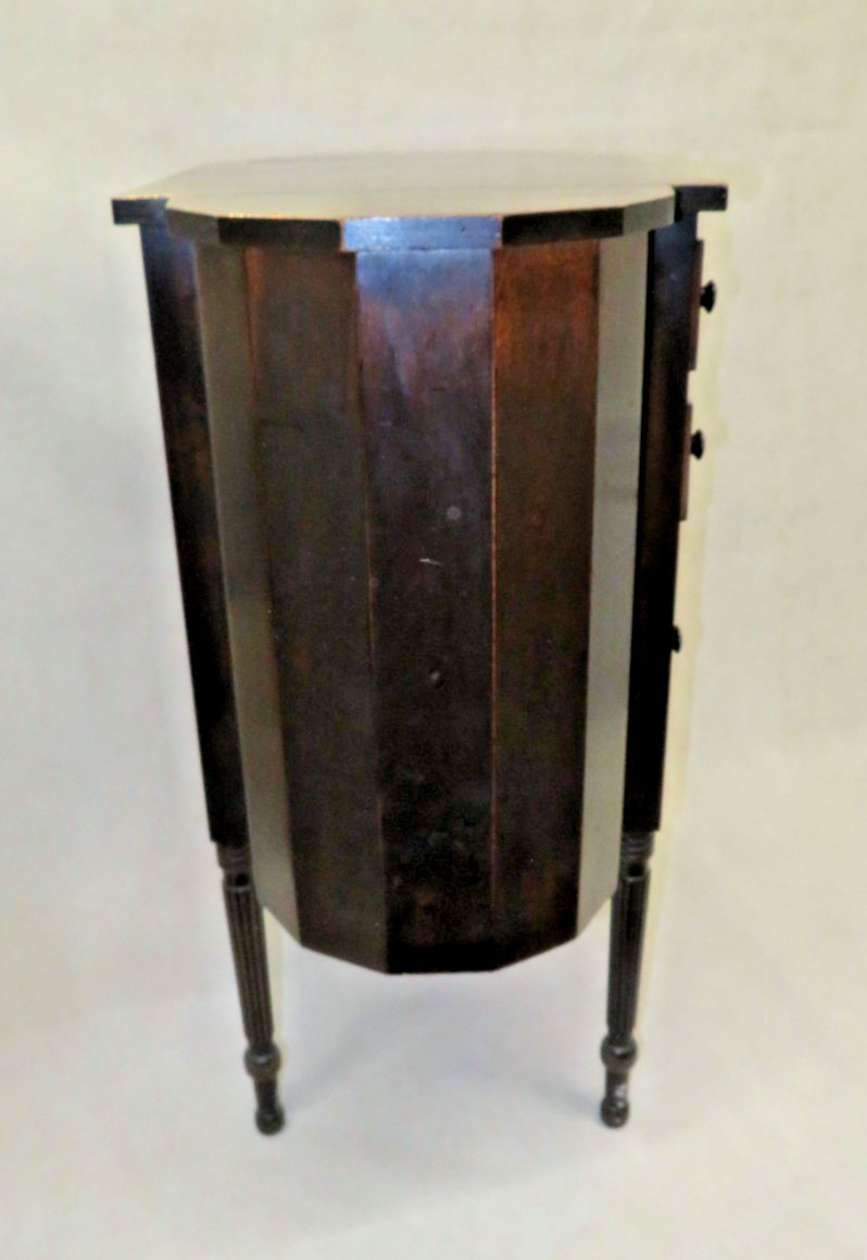 Antique 29" Imperial Solid Mahogany Martha Washington 3-Drawer Sewing Cabinet