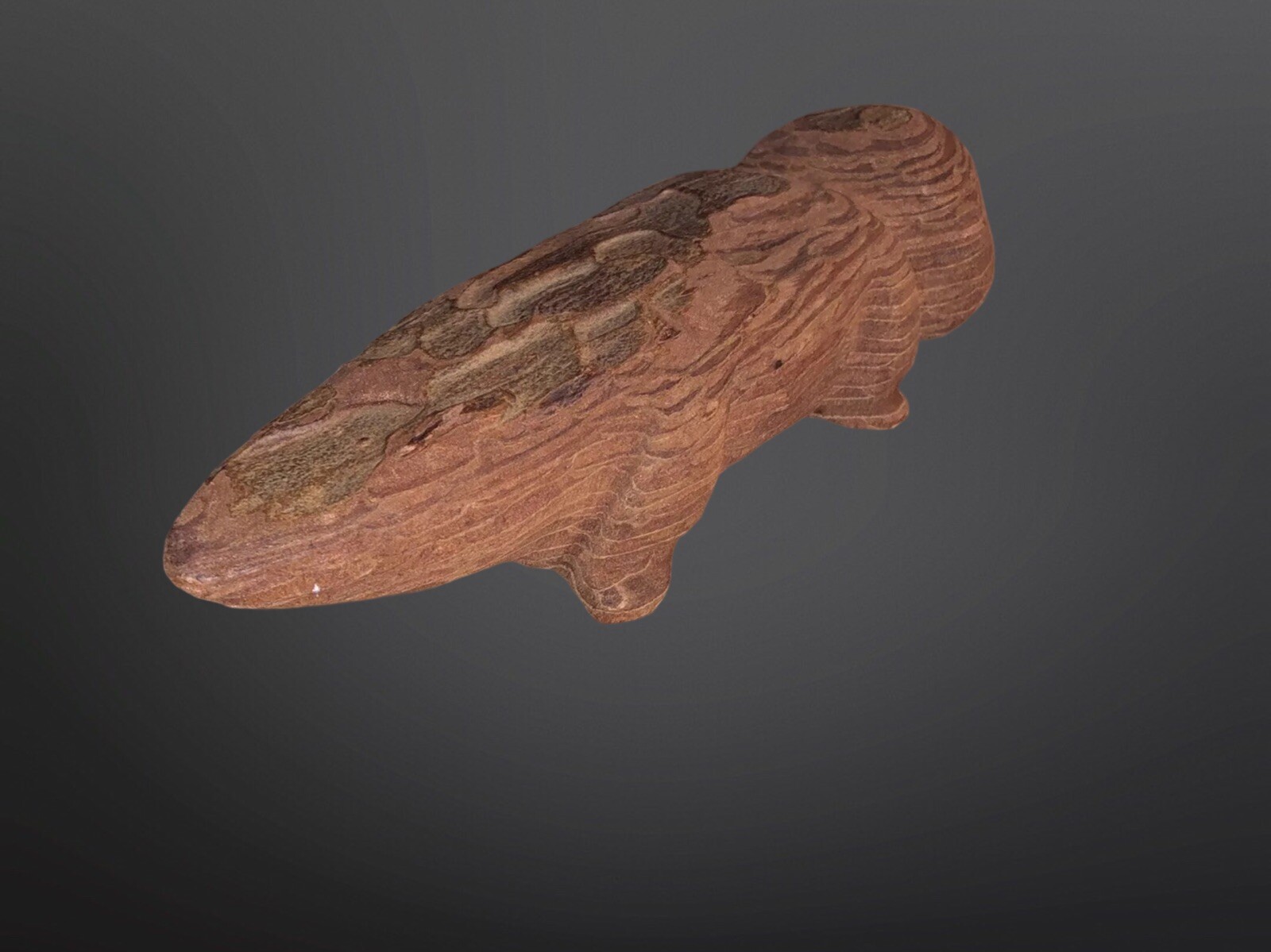 Circa 1910 Native American Tarahumara Carved Wood Lizard Fetish