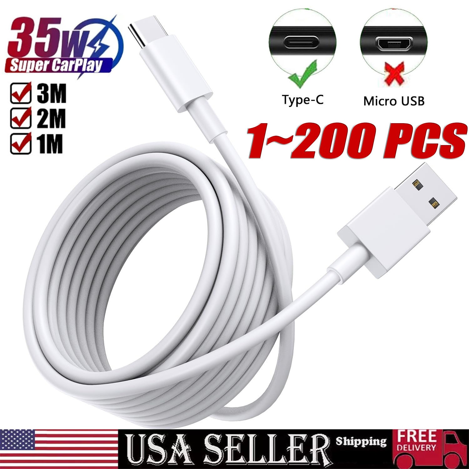 IPhone 17 16 Pro Max Plus USB-A Cable Fast Charger Type C Charging Data Lot Cord