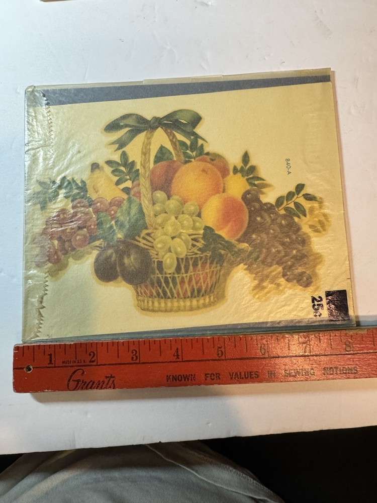 Vtg Myercord Decals Fruit basket