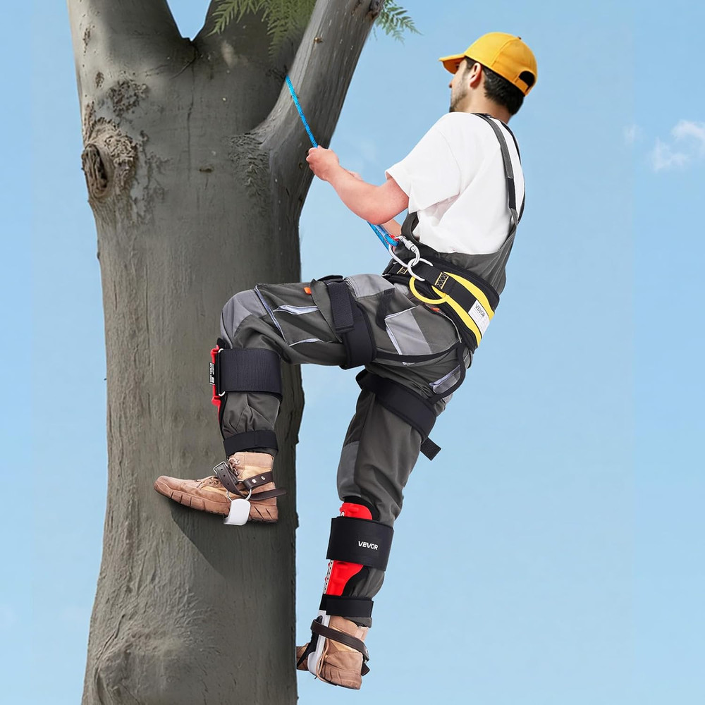 Tree Climbing Spikes Set, 1 Pair Height-Adjustable Climbing Spurs with Security