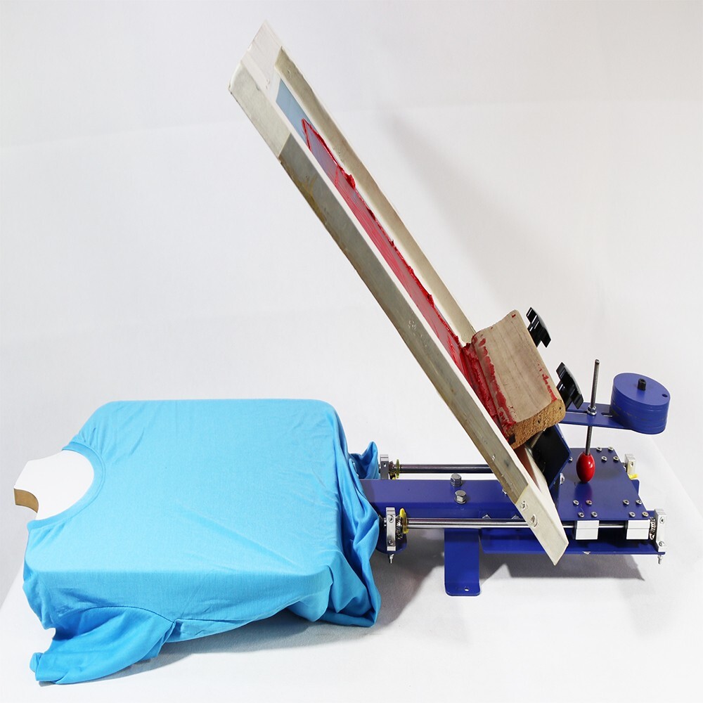 Flat Pushing 1 Color T-shirt Screen Printing Press Tabletop Fixed Printer