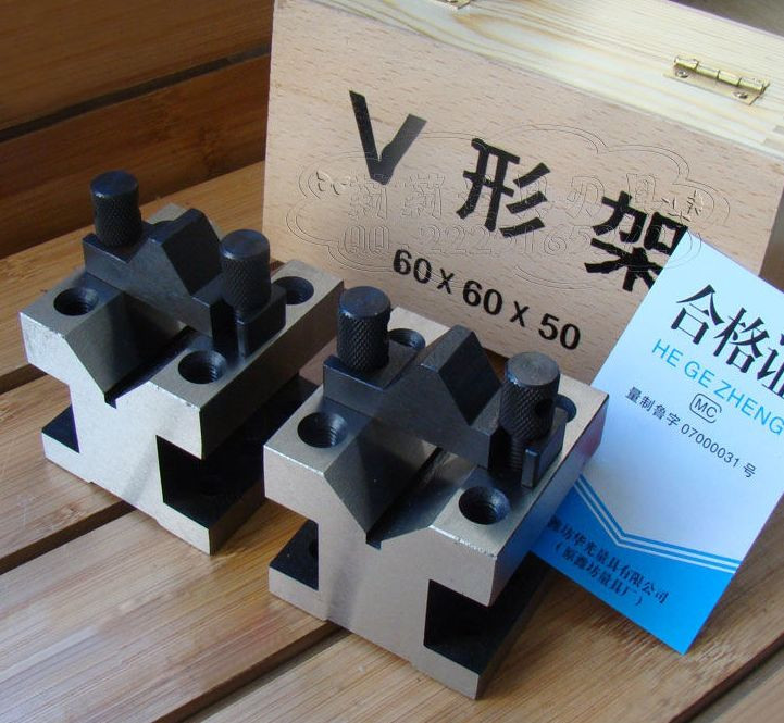 Precision "V" Blocks & Clamp Tool Gauge V-Blocks Set Workholding 60*60*50mm E