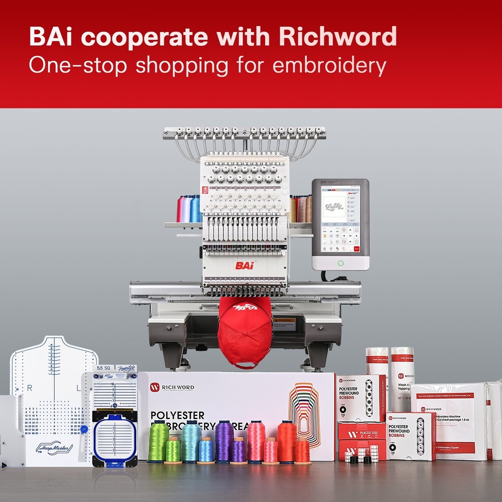 BAi THE MIRROR Computerized Embroidery Machine Commercial multi needles