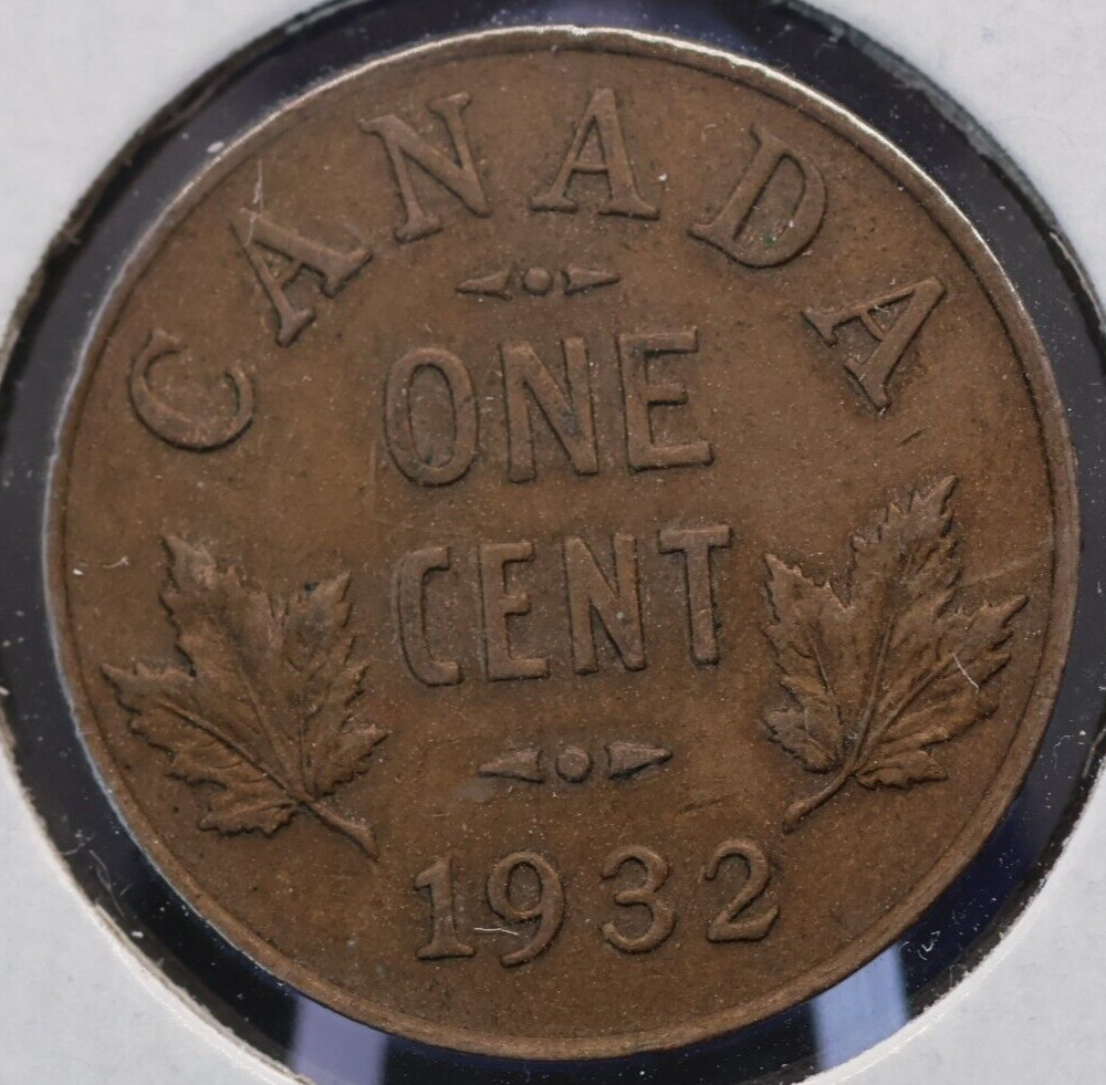 1932 circulated Canadian cent.