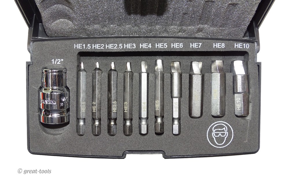 HEX SCREW EXTRACTOR SET – Allen head fastener remover tool – damage fasteners