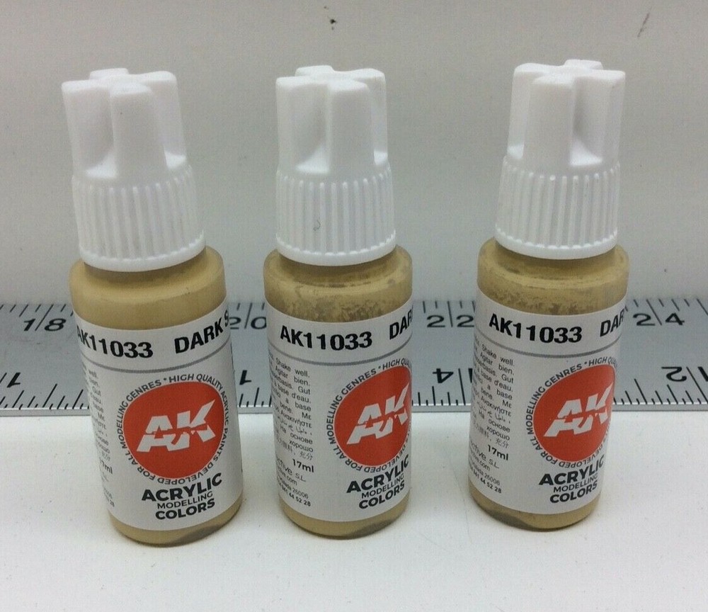 3 - AK Interactive AK11033 3rd Gen Acrylic Dark Sand 17ml