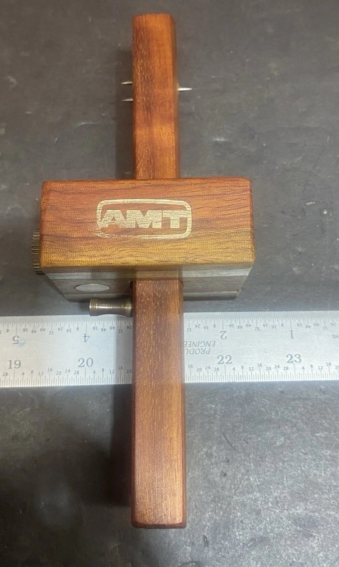 AMT Woodworking Tool Mortise Marker Brass Wood