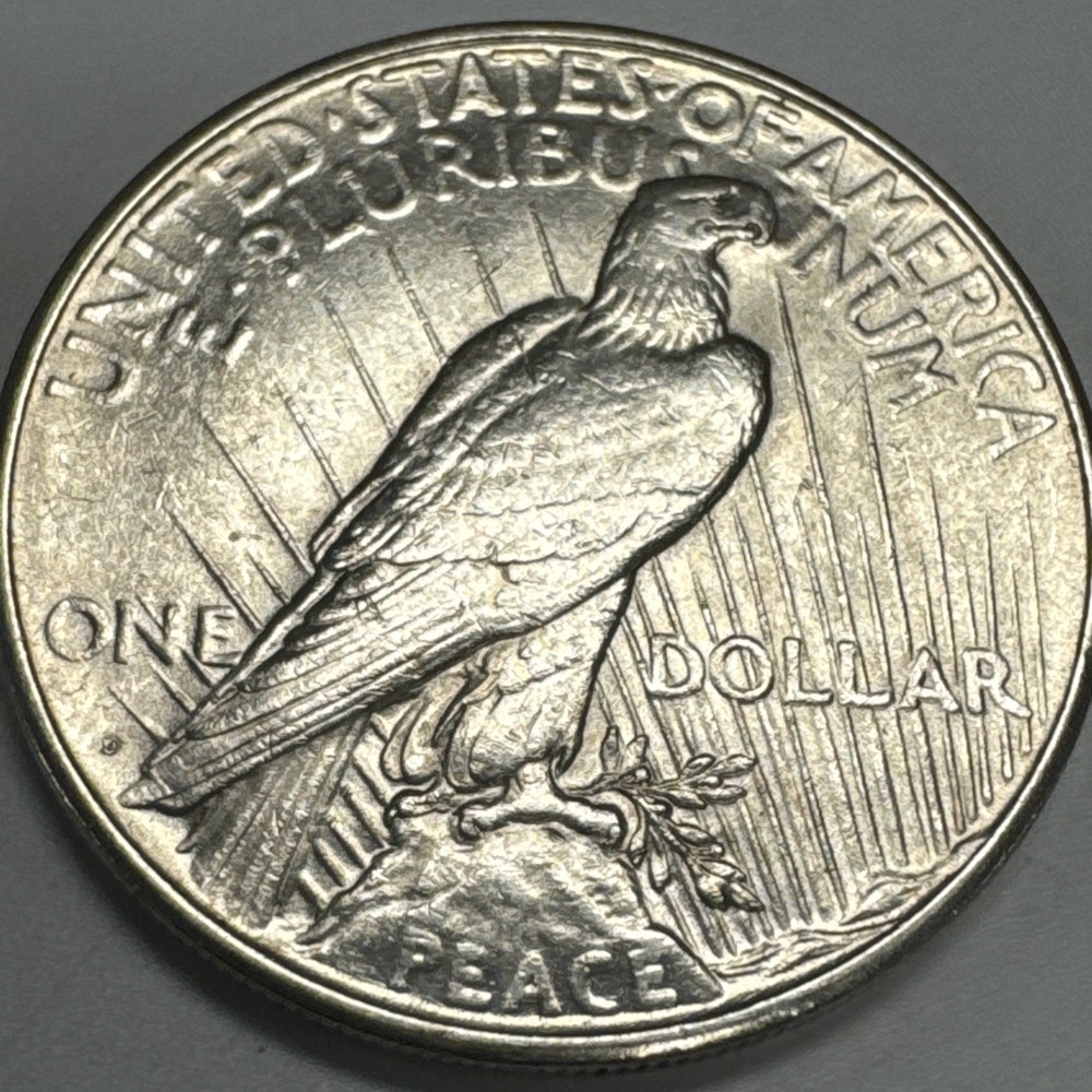 1934-D $1 Peace Silver Dollar AU.