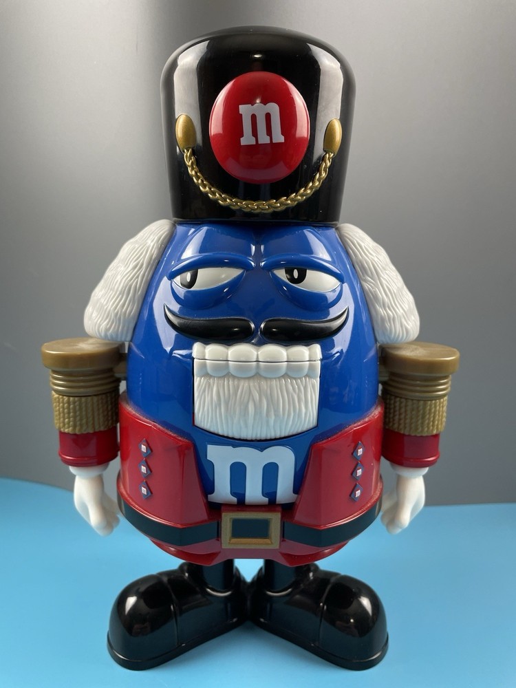 M&M Christmas Nutckracker Candy Dispenser Blue M&M