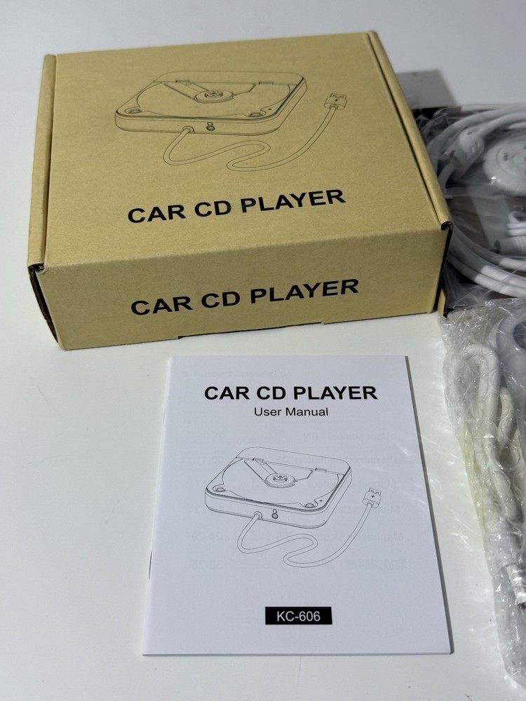 NEW Portable CAR CD Player USB & AUX Connection Universal Compatibility Remote